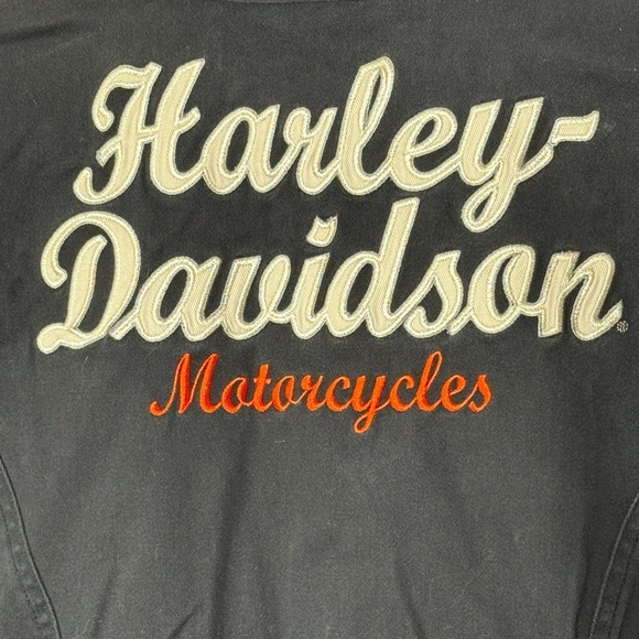 VTG Harley Davidson Black Vest Embroidered Motor HD Cycles Patch Womens Sz XXL - Picture 7 of 7